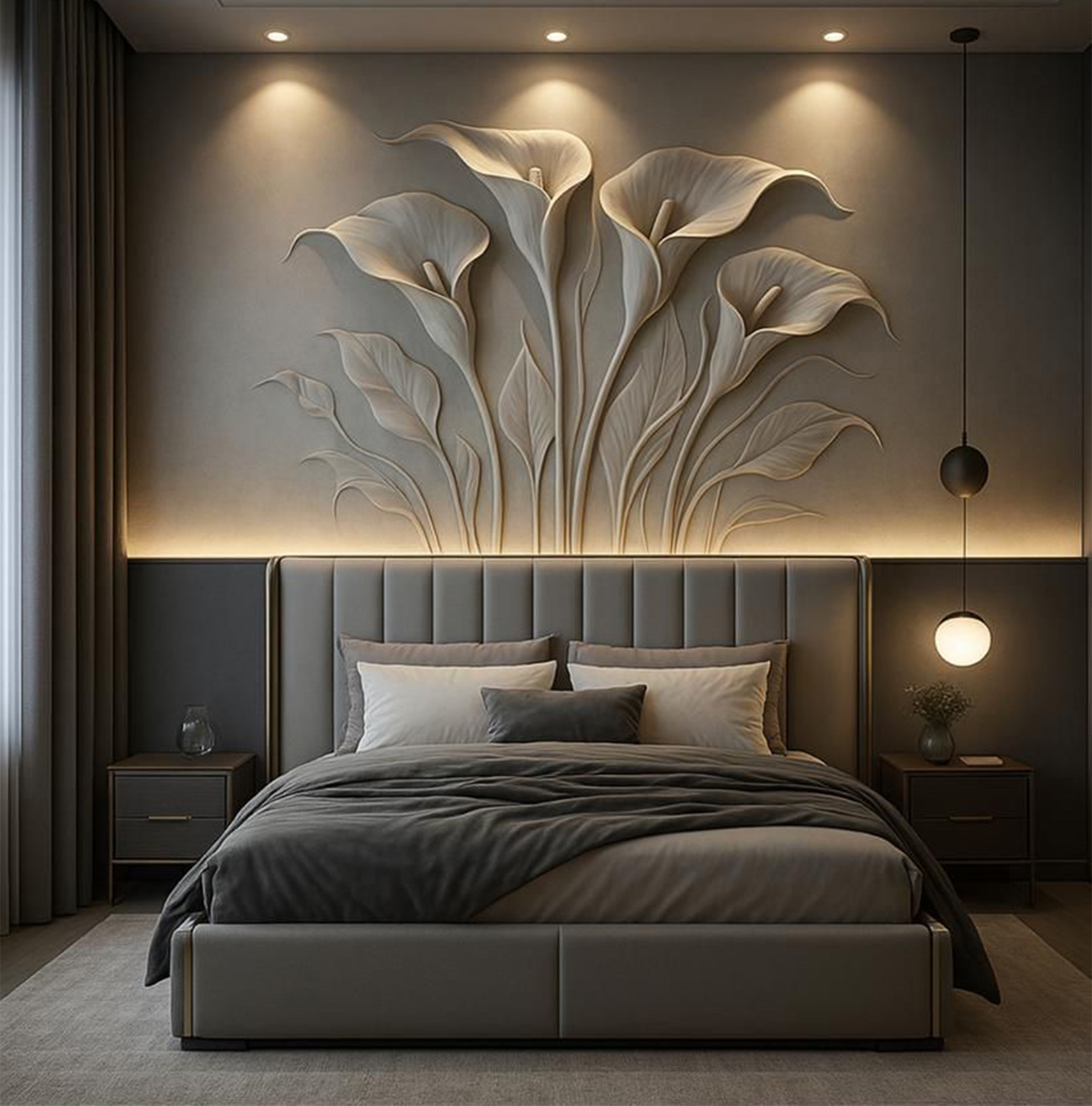 living & bedroom interior design